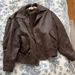 Lioness Dark Brown Leather Jacket